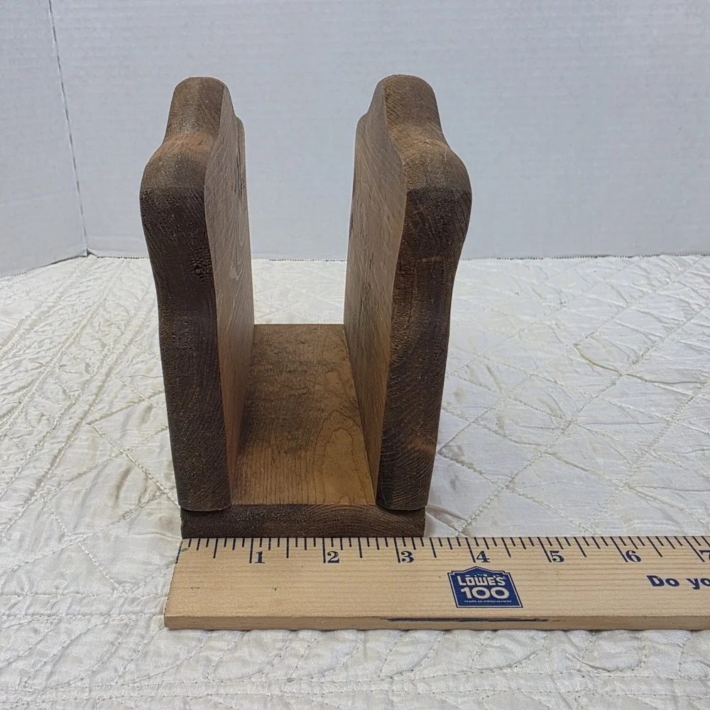 Vintage Cottage GrannyCore Wooden Cat Napkin Holder Heart Country Farmhouse Flaw